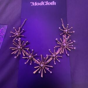 ModCloth Gold Burst Necklace